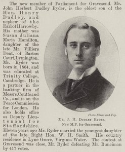 El Sr. J H Dudley Ryder, nuevo MP para Gravesend de English Photographer