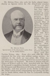 El Sr. Melton Prior, artista especial de The Illustrated London News para el Durbar indio de English Photographer