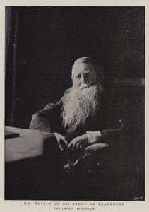 El Sr. Ruskin en su Estudio en Brantwood de English Photographer