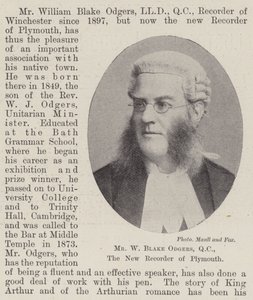 El Sr. W Blake Odgers, QC, el Nuevo Registrador de Plymouth de English Photographer
