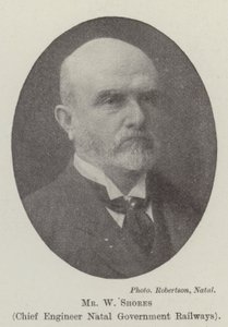 Sr. W Shores, Ingeniero Jefe de los Ferrocarriles del Gobierno de Natal de English Photographer