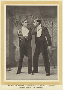 Mr William Terriss, como Gerald Austen; y Mr W L Abingdon, como James Dixon, en La carta fatal