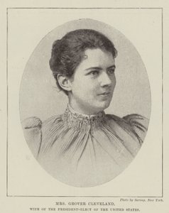 Sra. Grover Cleveland, esposa del presidente electo de los Estados Unidos de English Photographer
