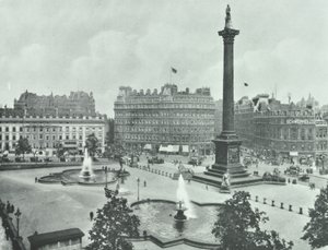 Columna de Nelson, Trafalgar Square, Westminster: vista sureste, 1895 de English Photographer