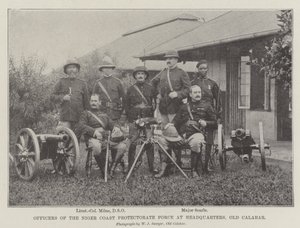 Oficiales de la Fuerza de Protección de la Costa del Níger en la sede, Old Calabar