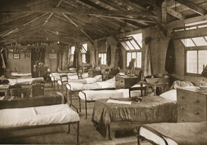 Una de las habitaciones, Donington Hall, ilustración de Prisioneros Alemanes en Gran Bretaña de English Photographer