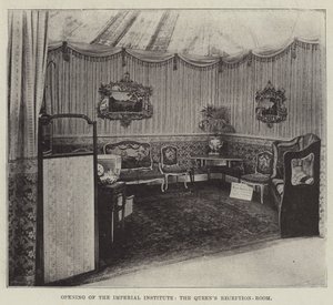 Inauguración del Instituto Imperial, la sala de recepción de la Reina