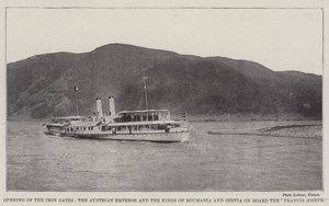 Apertura de las Puertas de Hierro, el emperador austríaco y los reyes de Rumania y Serbia a bordo del Francis Joseph