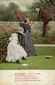 Sobre el muro del jardín