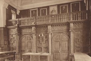 Oxford: Jesus College, The Hall Screen, c 1610 (foto b/n)