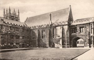 Oxford, Merton College, Patio Interior de English Photographer