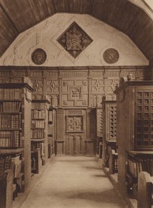 Oxford: Merton College, La Biblioteca, extremo norte (foto b/n)