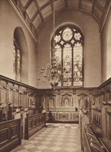 Oxford: Oriel College, The Chapel (foto en blanco y negro) de English Photographer