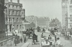 Parliament Square, Westminster LB: Broad Sanctuary mirando a Parliament Square, 1896 de English Photographer