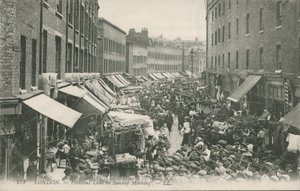 Petticoat Lane en la mañana del domingo de English Photographer