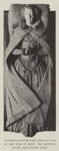 Estatua-retrato de María Reina de Escocia en su tumba en la Capilla de Enrique VII, Abadía de Westminster de English Photographer