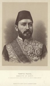 Retrato de Tewfik Pasha, Jedive de Egipto de English Photographer
