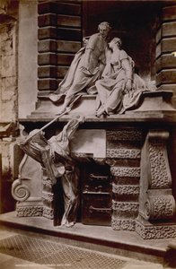 Postal con una imagen del monumento a Lady Elizabeth Nightingale de English Photographer