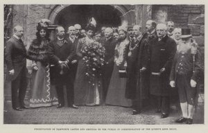 Presentación del Castillo y Terrenos de Tamworth al público en conmemoración del largo reinado de la Reina, 27 de mayo de 1899 de English Photographer