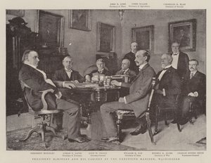 El Presidente McKinley y su gabinete en la Mansión Ejecutiva, Washington de English Photographer