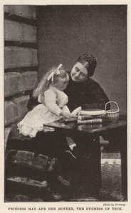 La Princesa May y su madre, la Duquesa de Teck de English Photographer