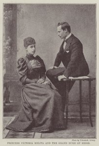 Princesa Victoria Melita y el Gran Duque de Hesse de English Photographer