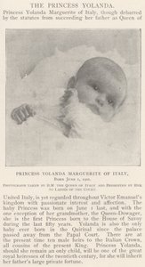 La Princesa Yolanda Margarita de Italia, nacida el 1 de junio de 1901 de English Photographer