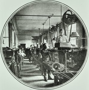 Departamento de impresión, Banco de Inglaterra, Threadneedle Street, Ciudad de Londres, 1890 de English Photographer