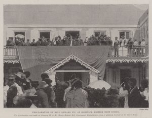 Proclamación del Rey Eduardo VII en Dominica, Indias Occidentales Británicas de English Photographer
