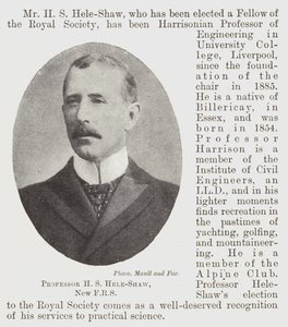 Profesor H S Hele-Shaw, nuevo FRS