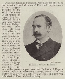 Profesor Silvanus Thompson de English Photographer