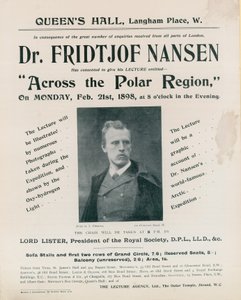 Programa para la conferencia del Dr. Fridtjof Nansen, A través de la región polar de English Photographer