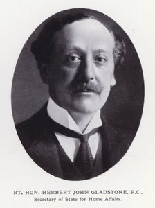 Hombres prominentes de Londres: Rt Hon Herbert John Gladstone de English Photographer