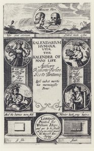 R Farley, Kalendarium humanae vitae, W Hope 1638