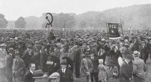 Concentración de trabajadores en paro en Hyde Park, Londres