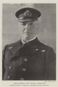 El contralmirante Lord Charles Beresford, nombrado segundo al mando del escuadrón del Mediterráneo de English Photographer