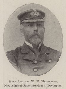Contraalmirante W H Henderson, nuevo superintendente almirante en Devonport de English Photographer