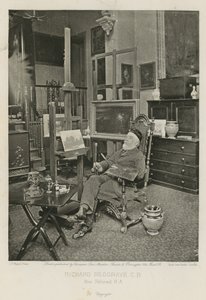 Richard Redgrave en su estudio de Hyde Park Gate de English Photographer