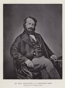 El Muy Honorable Alexander J B Beresford Hope, tercer hijo de Thomas Hope de English Photographer