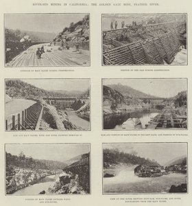 Minería en el Lecho del Río en California, la Mina Golden Gate, Río Feather