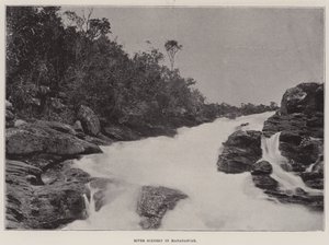 Paisaje fluvial en Madagascar