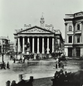 Royal Exchange, Threadneedle Street, Ciudad de Londres, 1880 de English Photographer