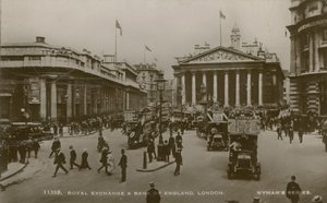 Royal Exchange y Banco de Inglaterra, Londres de English Photographer