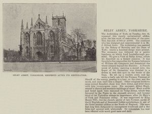 Abadía de Selby, Yorkshire, reabierta después de su Restauración