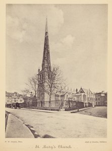 Shrewsbury: Iglesia de Santa María (fotografía en b/n) de English Photographer