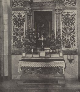 Altar lateral, Iglesia Latina, Nazaret, supuesto sitio de la casa de José, donde creció Jesús