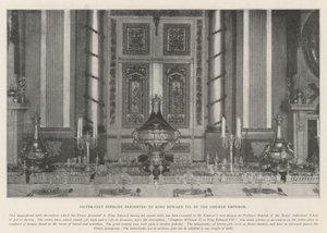 Epergne de Plata Dorada Presentado al Rey Eduardo VII por el Emperador Alemán de English Photographer