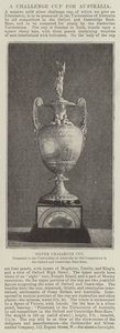 Copa de desafío de plata, presentada a las universidades de Australia por antiguos competidores en la regata Oxford y Cambridge de English Photographer