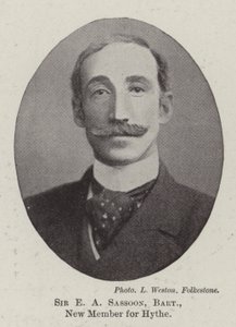 Sir E A Sassoon, baronet, nuevo miembro por Hythe de English Photographer