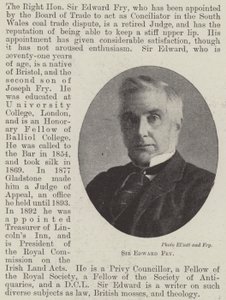 Sir Edward Fry de English Photographer
